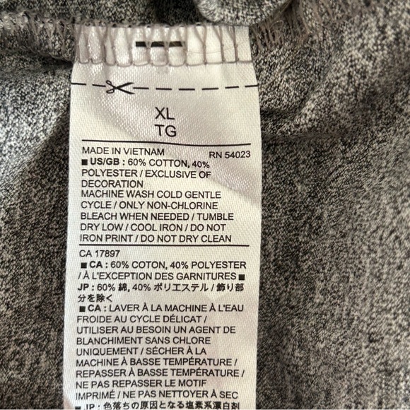 Banana Republic men’s baseball tee henley long sleeve gray and black XL - Picture 7 of 7